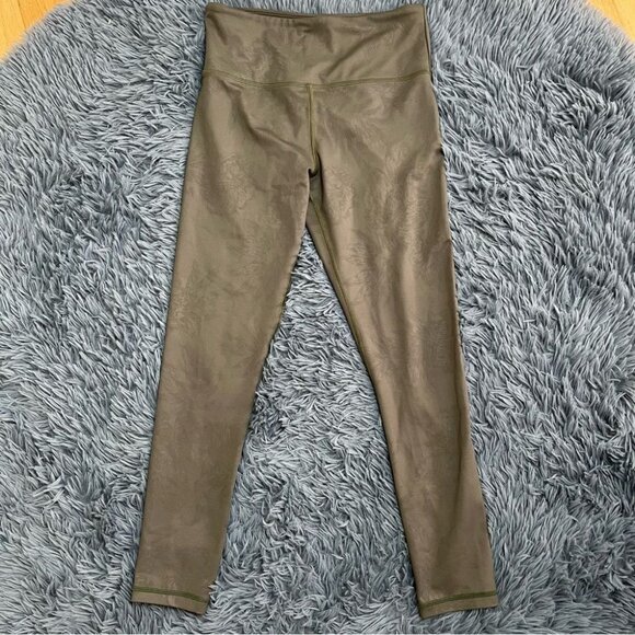 ZYIA Green Floral Print Athletic Active Leggings Size S 4 - Picture 1 of 4